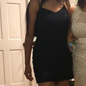 Navy Sequin Dress